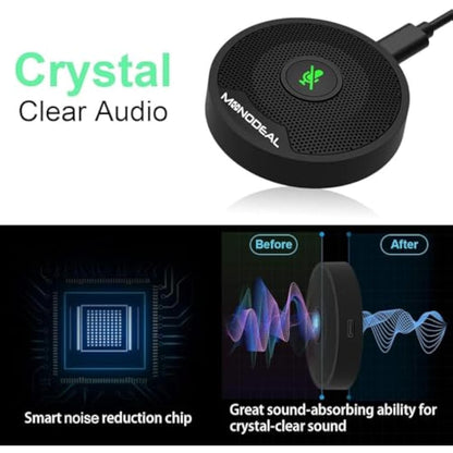 Monodeal USB microphone, Conference Microphone with Mute Button,pc microphone conference Upgraded USB for Laptop PC, Computer Zoom, Virtual School, Video Meeting, Skype