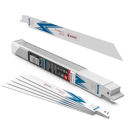 EZARC Reciprocating Saw Blade Bi-Metal Cobalt Sabre Saw Blades for Metal Cutting 225mm 14TPI R922PM 25pcs