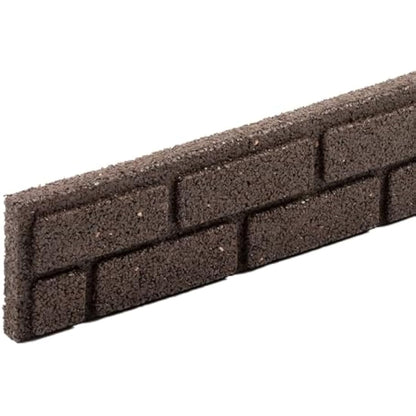 Nicoman Ultra Curve EZ Brick Effect Border Eco-Friendly Garden Edging,Recycled Rubber Tyre for Garden, Path & Patio 9cm High 120cm (4ft) Long, Brown, Pack of 12