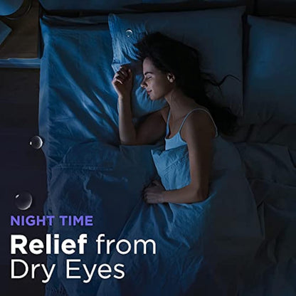 Artelac Night Eye Drops, Symptom Relief for Tired, Dry, Stressed, Gritty, Burning and Tearing Eyes, Preservative Free and Restores Moisture During Sleep, 10ml