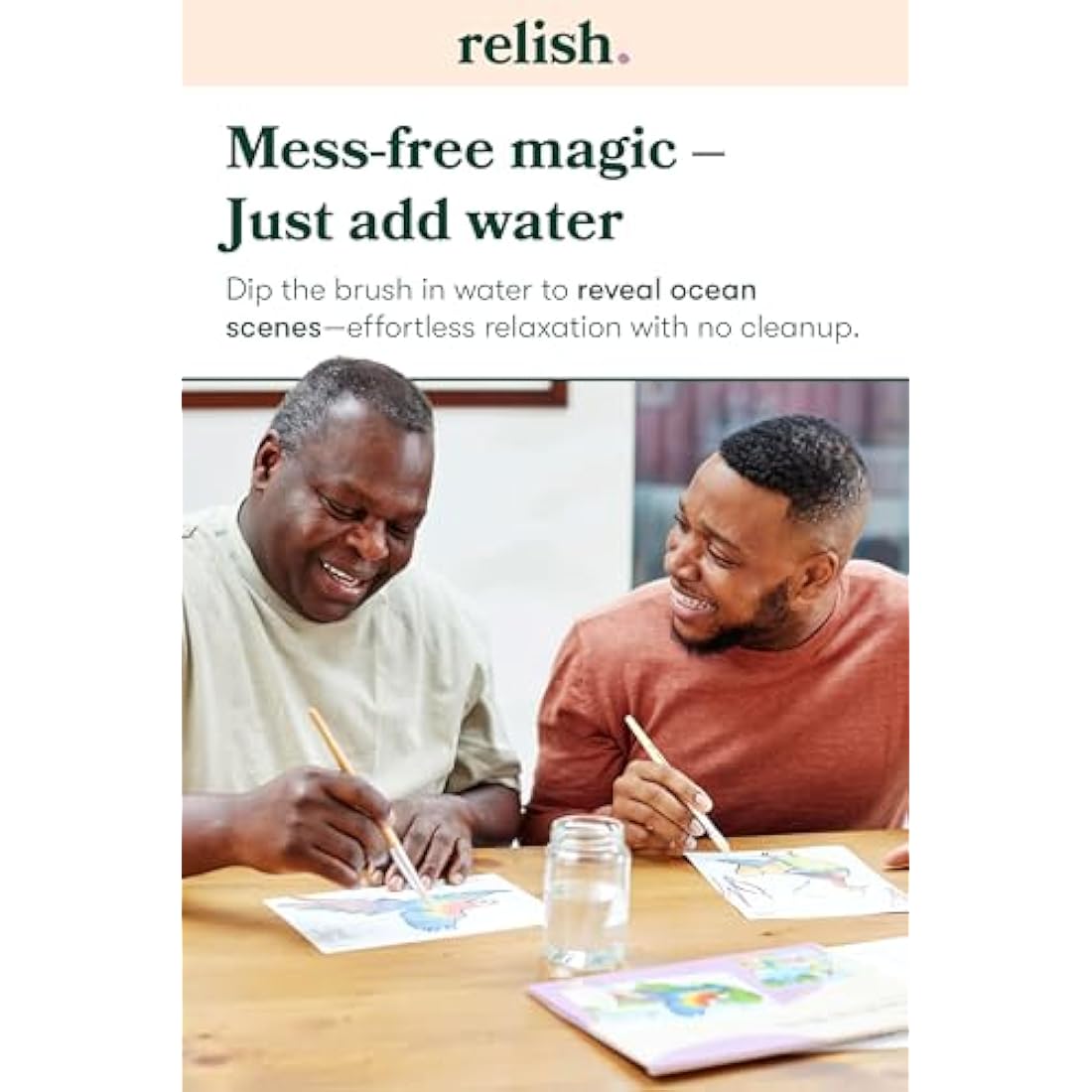 Relish Ocean Life Aquapaints - Pack of 5 Reusable Water Painting Alzheimer’s & Dementia Activities/Products for Elderly