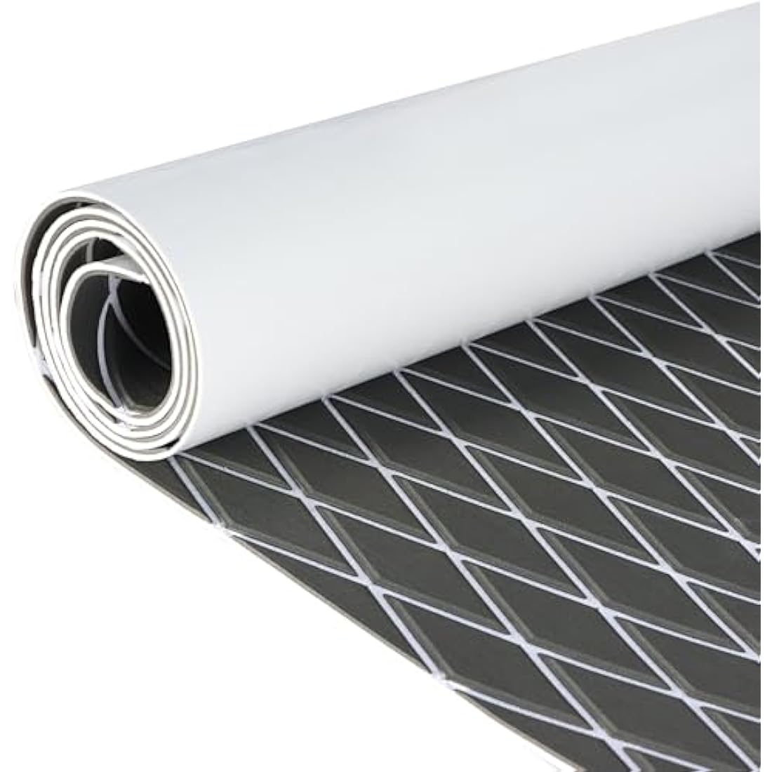 KXKZREN EVA Foam Boat Flooring Decking Sheet 6mm Thick 93.8"x43.9" Diamond Anti-slip Marine Flooring Mat Self Adhesive Deck Floor for Bass Boat Yacht Motorboat RV Cooler Tops