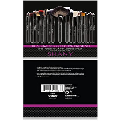 SHANY Pro Signature Brush Set 24 Pieces Handmade Natural/Synthetic Bristle with Wooden Handle, The Masterpiece by SHANY Cosmetics