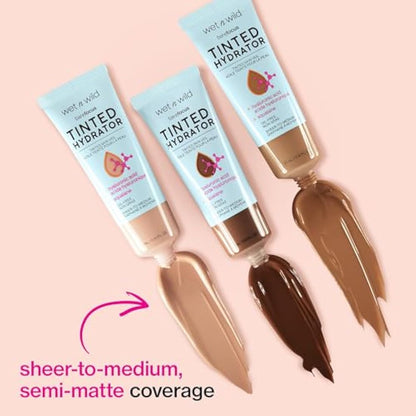 Wet n Wild, Bare Focus Tinted Hydrator, Tinted Moisturiser with Hyaluronic Acid, Lightweight Formula with Semi-Matte Finish for Oily Skin, Light to Medium Coverage, Light