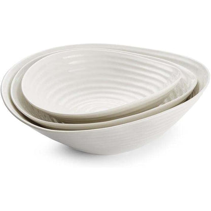 Portmeirion Home & Gifts CPW76819-X Salad Bowl, Porcelain, White, 11 x 33 x 11 cm