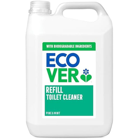 Ecover Toilet Cleaner Refill, Removes Limescale leaving a Sparkling Clean, Fresh Pine & Mint Scent, 1 x 5L