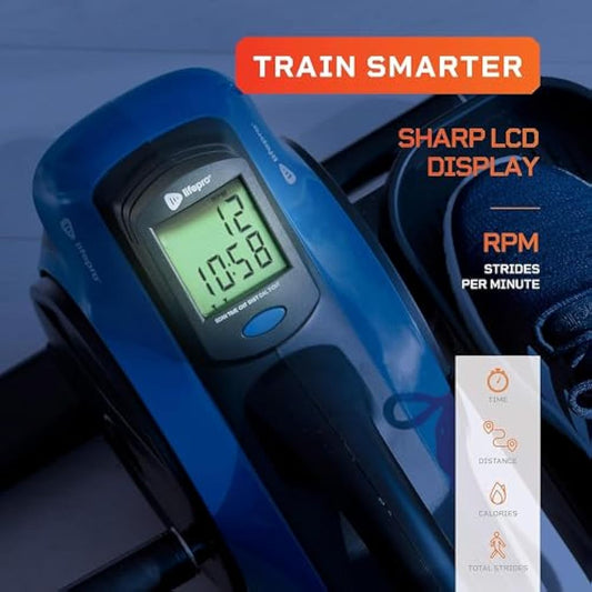 LifePro Pedal Exerciser Under Desk Bike for Light to Moderate Cardio, Mini Elliptical Machine with 8 Resistance Levels and Bluetooth, Compact Exercise Trainer for Home or Office Use