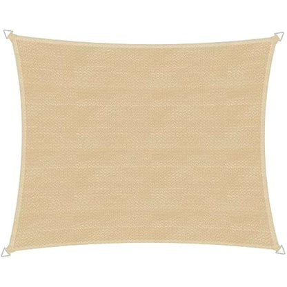 Windhager Capri Rectangular Sun Sail, 3 x 4 m, Sun Protection for Garden and Patio, UV and Weather Resistant, Champagne, 10759, Cream White