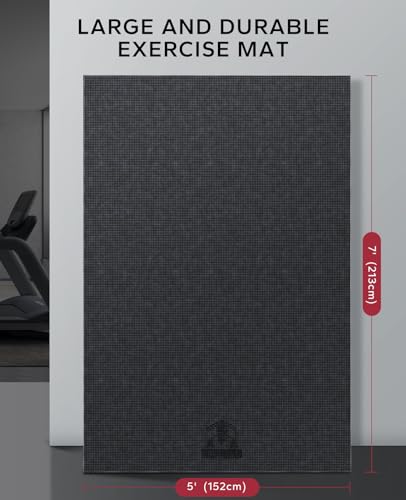 HAPBEAR Large Yoga Mat-7'5'(213152cm), Non-Slip, Ultra Durable, 0.31''(8mm) Thick Workout Mats for Home Gym, Large Exercise Mat for Fitness, Yoga,