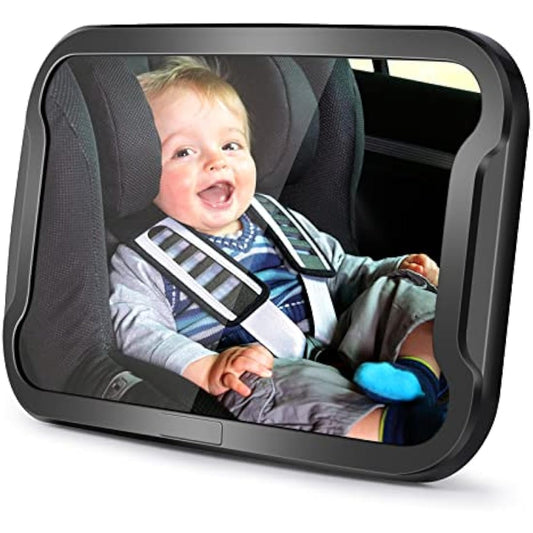 Vinabo Baby Car Mirror, Unbreakable Car Mirror Rear View, 360° Adjustable Rotation Baby Rear Seat Mirror, Safety, Essential for Young Parents