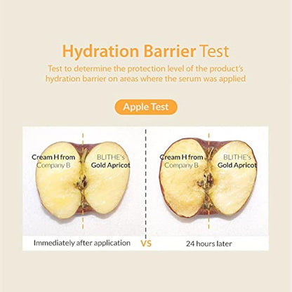 BLITHE Pressed Serum Gold Apricot – Hydrating serum with apricot extract and niacinamide, for dry and radiant skin, with a bouncy texture, Korean skincare (50 ml)