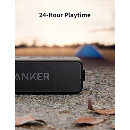 Anker Soundcore 2 Portable Bluetooth Speaker with 12W Stereo Sound, BassUp, IPX7 Waterproof, 24-Hour Playtime, Wireless Stereo Pairing, Speaker for Home, Outdoors, Travel