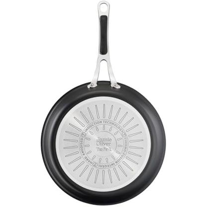 Tefal Jamie Oliver Cook’s Classics Frying Pan, 30cm, Hard Anodised Aluminium, Non-Stick, Oven-Safe, Induction Compatible, Riveted Handle, Black – H9120744