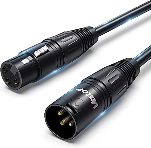 Veetop 20m XLR to XLR Cable, 3 Pin Male to Female Balance Audio XLR Microphone Cable Microphone Extension Cable for PA System,Studio Recorder,Amplifier, Audio Mixer,Speakers System, Audio Recording