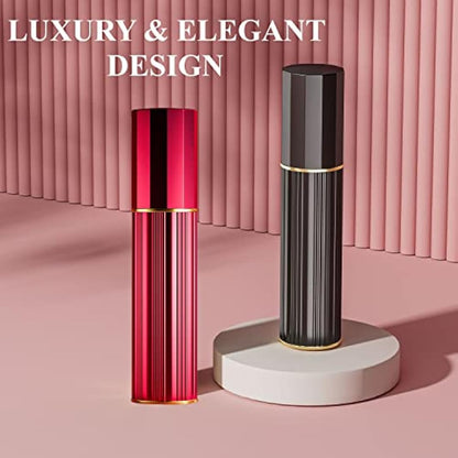 Aurdox Perfume Atomiser Refillable, Mini Travel Size Perfume Bottles Empty, Small Spray Bottle with Bottom Pump, Leaking Proof and Portable for Women and Men, Elegant Design, 5ml (Red