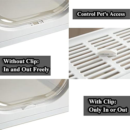 Pawsayes Cat Litter Tray Litter box with Lid for Medium and Small Cats, Foldable Top Entry Kitten Litter Box with Drawer Pan and Scoop