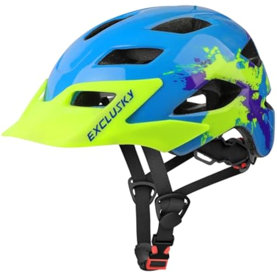 Kids Helmet, Exclusky Kids Bike Helmet Child Boys Girls Bike Helmet Age 5-13 Adjustable Bicycle Scooter Skating Cycle Helmet 50-57cm