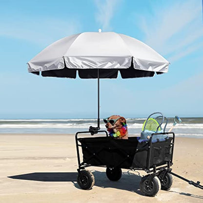 G4Free UPF 50+ Universal Clamp On Umbrella Adjustable Outdoor UV Protection Beach Chair Umbrella for Strollers, Wheelchairs, Patio Chairs, Golf Carts and Beach