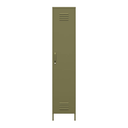 DHP Furniture Bradford Single Metal Storage Cabinet Olive Green