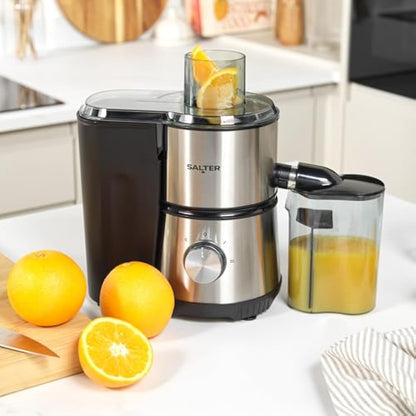 Salter 4 In 1 Juicer & Blender – Fruit Juicer & Smoothie Maker, 1L Jug Blender, Includes 600ml Sports Bottle & Fridge Storage Container, Coffee & Spice Grinder, 2 Speed Settings & Pulse, 400W, EK4294