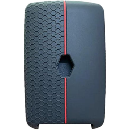 Happyit Silicone Car Key Cover Cases for Renault koleos Kadjar 4 Buttons Remote Control Skin Shell (Black + Red)