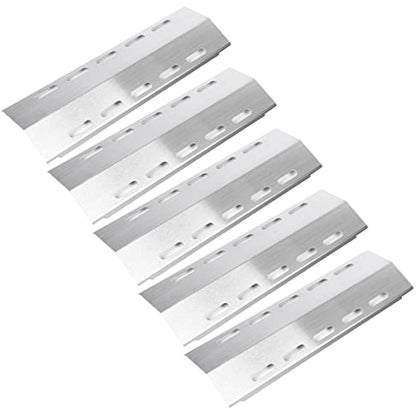GFTIME 43 x 13cm Universal Heat Plates Replacement Parts for Ducane 5 Burner, Nexgrill, Stainless Steel Flame Tamer spare parts, Heat Shield, 5 Pack