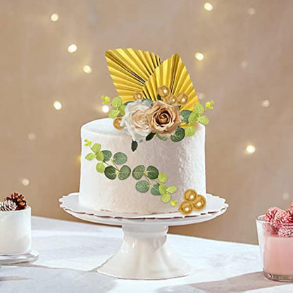 27pcs Rose Flower Cake Topper, Birthday Cake Decoration Set, Baking Dessert Decoration Accessories, Wedding Flower Wall Decoration, Suitable for Wedding Party, Birthday Party, Holiday Decoration
