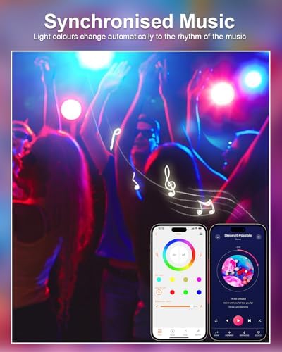 VARICART Smart LED Downlights for Ceiling Alexa, 10W Bluetooth RGB Colour Changing Spot Lights, Dimmable Recessed Ceiling Lights Warm White 2700K, APP Control for Living Room Bedroom Kitchen, 6 Pcs