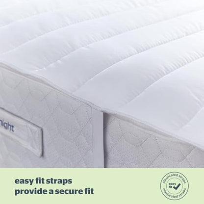 Silentnight Anti-Allergy King Mattress Topper - Thick Deep Mattress Pad Protecting Against Allergies and Dust Mites - Hypoallergenic and Machine Washable - King Bed, White