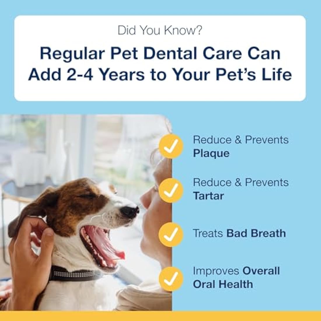 ProDen PlaqueOff Powder for Dogs & Cats, Tartar & Bad Breath Remover 100% Natural Teeth Cleaner and Plaque Remover 60 g