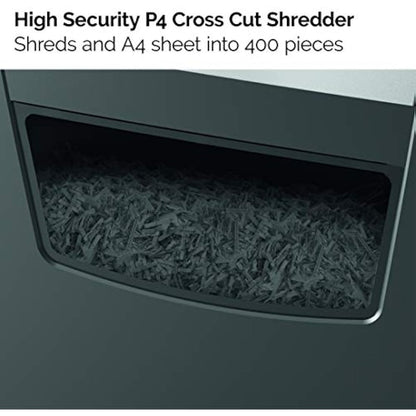 Rexel Momentum X410 Cross Cut Paper Shredder, Shreds 11-10 Sheets (70-80 gsm), 23 Litre Bin, Black, 2104571