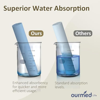 Ourmed Life Face Towels, Disposable Biodegradable Facial Towels for Sensitive Skin, Lint- Free Face Wipes for Washing Face, Skincare and Makeup Remover, Dry Wipes, 10"×12" Extra Large, 150 Count