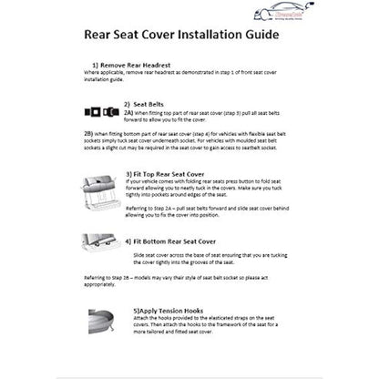 XtremeAuto® Carnaby Grey/Black Universal Car Seat Covers Set