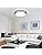 DINGLILIGHTING 48W Modern LED Flush Mount Ceiling Light with Remote, 18 Inch Dimmable Black Round Ceiling Lighting Fixture for Bedroom, Kitchen,Night Light Mode, 3000K-6000K 3 Color Changeable