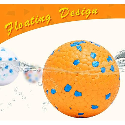 Nobleza 3 Pack Dog Balls Toys, Indestructible Dog Ball Toy, Nature Rubber High Bounce Solid Dog Balls for Throw and Fetch, Durable Floating Interactive Dog Toys, Medium, D6.3cm/2.48''