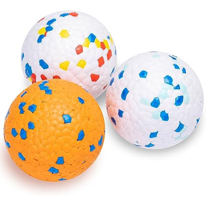 Nobleza 3 Pack Dog Balls Toys, Indestructible Dog Ball Toy, Nature Rubber High Bounce Solid Dog Balls for Throw and Fetch, Durable Floating Interactive Dog Toys, Medium, D6.3cm/2.48''
