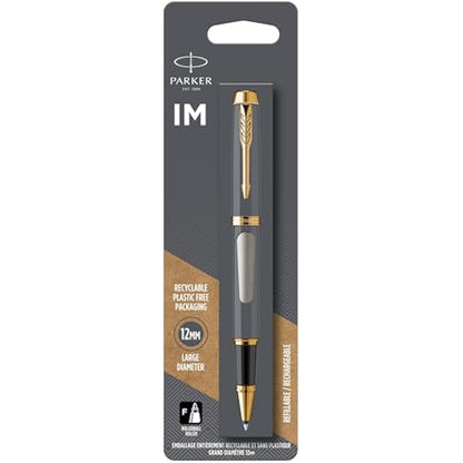 Parker IM Rollerball Pen | Brushed Metal | Fine Point Black Ink