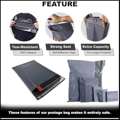 DVIVA 100pcs Postage Bags for Clothes |9"x12" Waterproof and Tear-Proof Mailing Bags | Large Parcel Bags for Delivery, Shipping & Packages