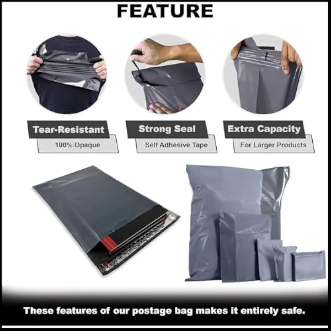 DVIVA 100pcs Postage bags for clothes |10"x14" Waterproof and Tear-Proof Mailing Bags | Large Parcel Bags for Delivery, Shipping & Packages