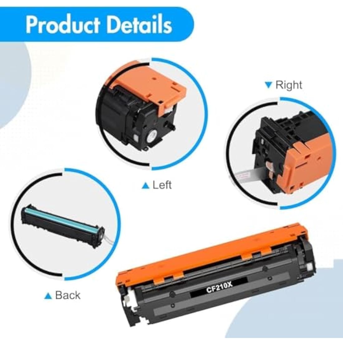 131X 131A Multipack Toner Cartridge Compatible for HP Laserjet Pro 200 Color MFP M276nw M276n M251n M251nw CF210X CF210A CF211A CF212A CF213A 128A CF320A 125A CB540A CP1515N CP1525N M276 M251