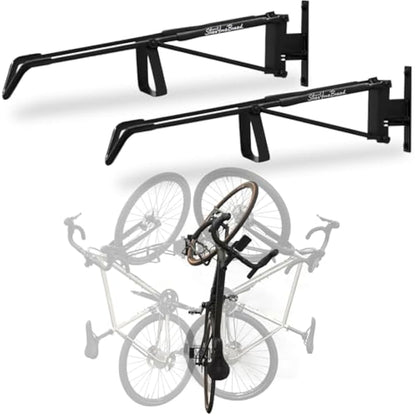 StoreYourBoard SwivelStow Road & Gravel Bike Storage 2 Pack – Heavy Duty Bike Hanger, No-Lift Bike Wall Mount for Garage Bike Storage, Holds 70 lbs, Patent-Pending