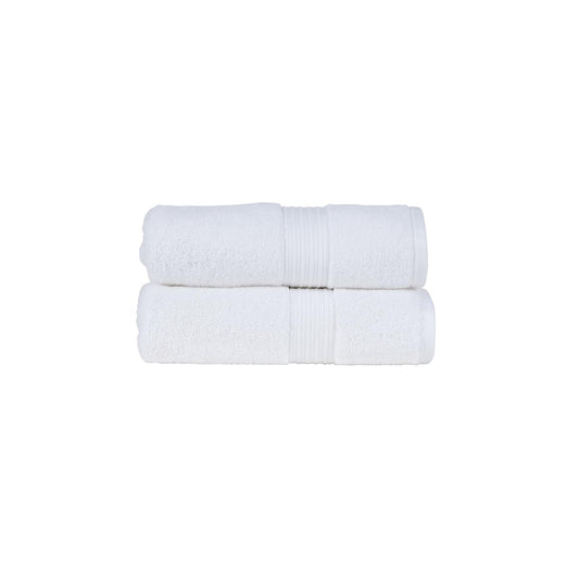 Christy Supreme Hygro 2 Hand Towels Set | White | 100% Luxury Supima Cotton | Ultra Soft | Super Absorbent | 650GSM | Plush and Long Lasting
