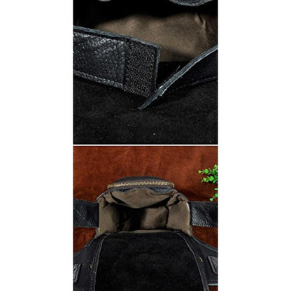 Le'aokuu Mens Genuine Leather Messenger Riding Hip Bum Waist Pack Drop Leg Cross Over Thigh Bag