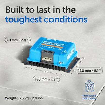 Victron Energy SmartSolar MPPT Solar Charge Controller (Bluetooth) - MPPT Charge Controller for Solar Panels - 150V 35 amp 12/24/36/48-Volt