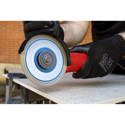 RUBI | Hard Materials Turbo Viper Diamond Blade | Dry Cutting of Granite, Rustic Tiles, Klinker, Refractories, Slate and Porcelain Tiles | Inside D.: 22,2 mm | Outside D.: 180 mm | TVA-180 SUPERPRO