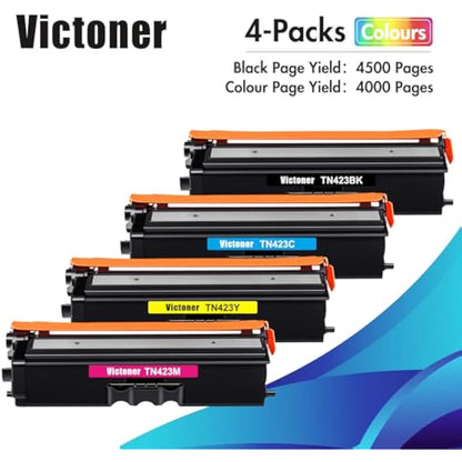 TN-423 TN423 MFC-L8690CDW HL-L8260CDW Toner : for Brother TN 423 TN423BK TN421 TN-421 for MFC L8690CDW HL-L8360CDW MFC-L8900CDW DCP-L8410CDW DCP-L8410CDW DCP-L88 410CDN ( Black Cyan Yellow Magenta,