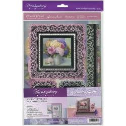 frosted florals lace floral spray