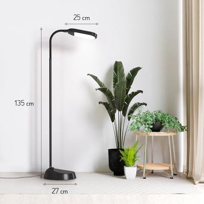 Kenley Daylight Lamp - Reading Light Floor Standing - Energy Saving Bulb - Natural Sunlight 12W LED with Adjustable Brightness - Standard Bright Floor Reading Lamps for Living Room Bedroom Craft Study
