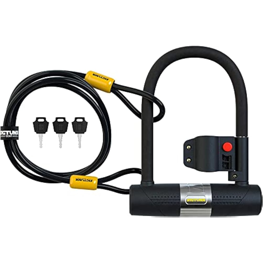 SIGTUNA Bike Lock - Heavy Duty Bicycle U Lock Shackle and Mount Holder, for Road Bike, Electric Bike, Folding Bike, Mountain Bike