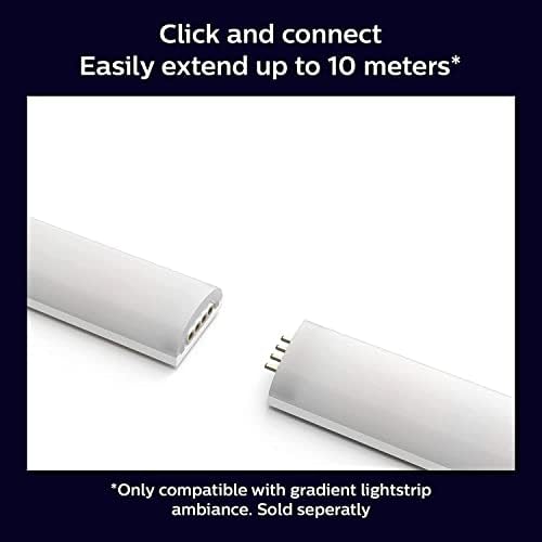 Philips Hue New Gradient Light Strip 1m Extension. for Syncing with Entertainment, Media and Music. with Bluetooth. Works with Alexa, Google Assistant and Apple Homekit.